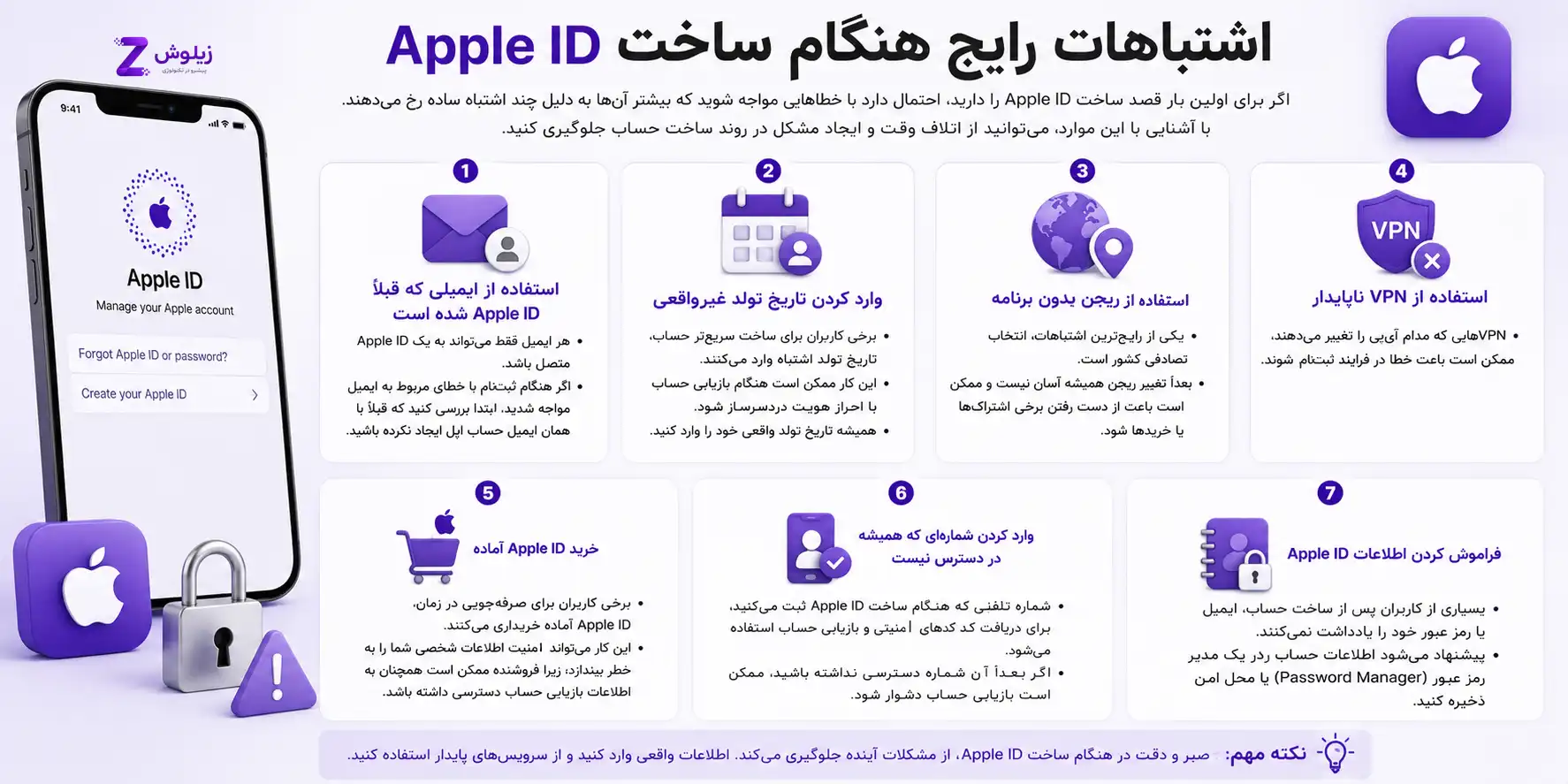 آموزش ساخت اپل آیدی (Apple ID)؛ ساخت Apple Account در آیفون، مک و سایت اپل 11 create apple id